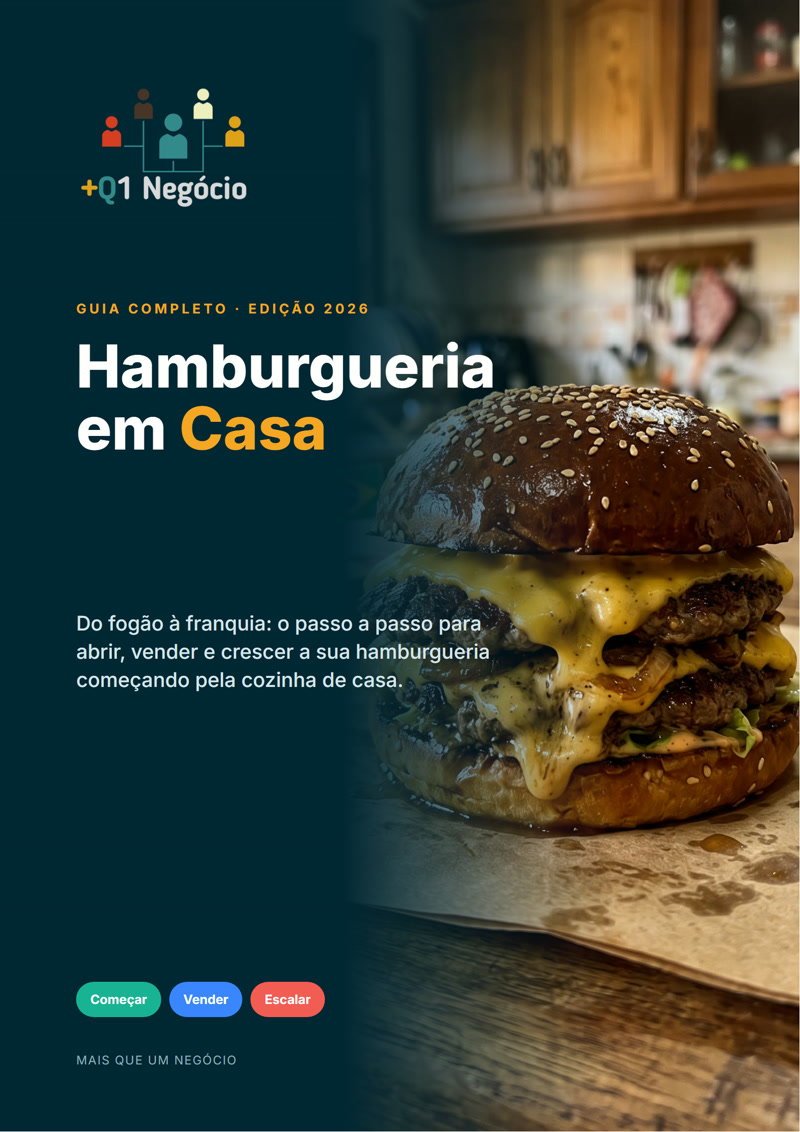 Capa do e-book Hamburgueria em Casa